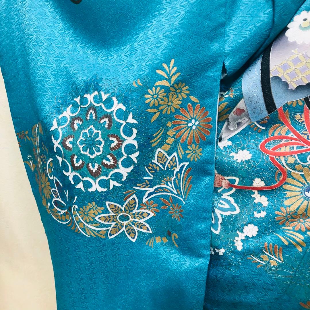 七五三　男の子‼️人気水色⭐︎兜金彩箔煌びやか極めてる⭐︎完全フルセット⭐︎袴金蘭未使用