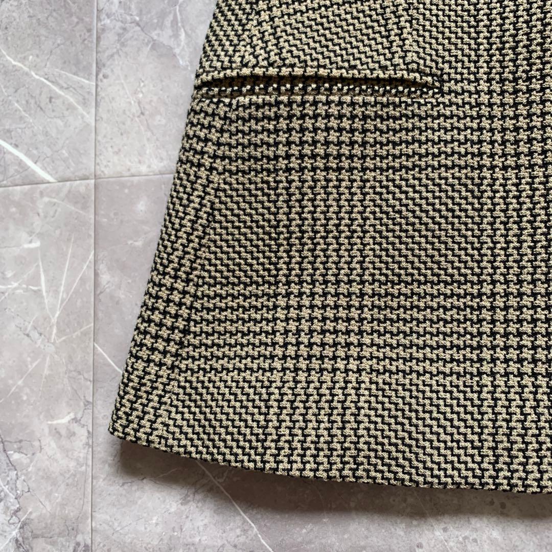 MaxMara マックスマーラ　千鳥格子ジャケット　ラナウール　白タグ　38