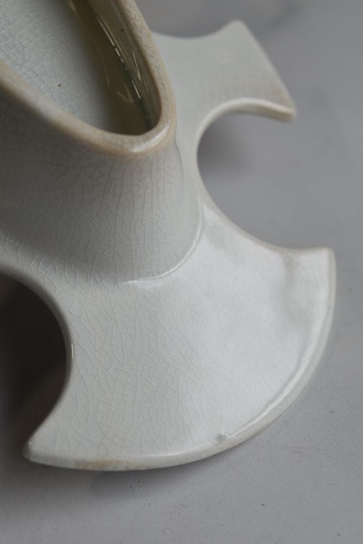 珍品　フランス19世紀　白釉　卵の器　美品　古道具坂田