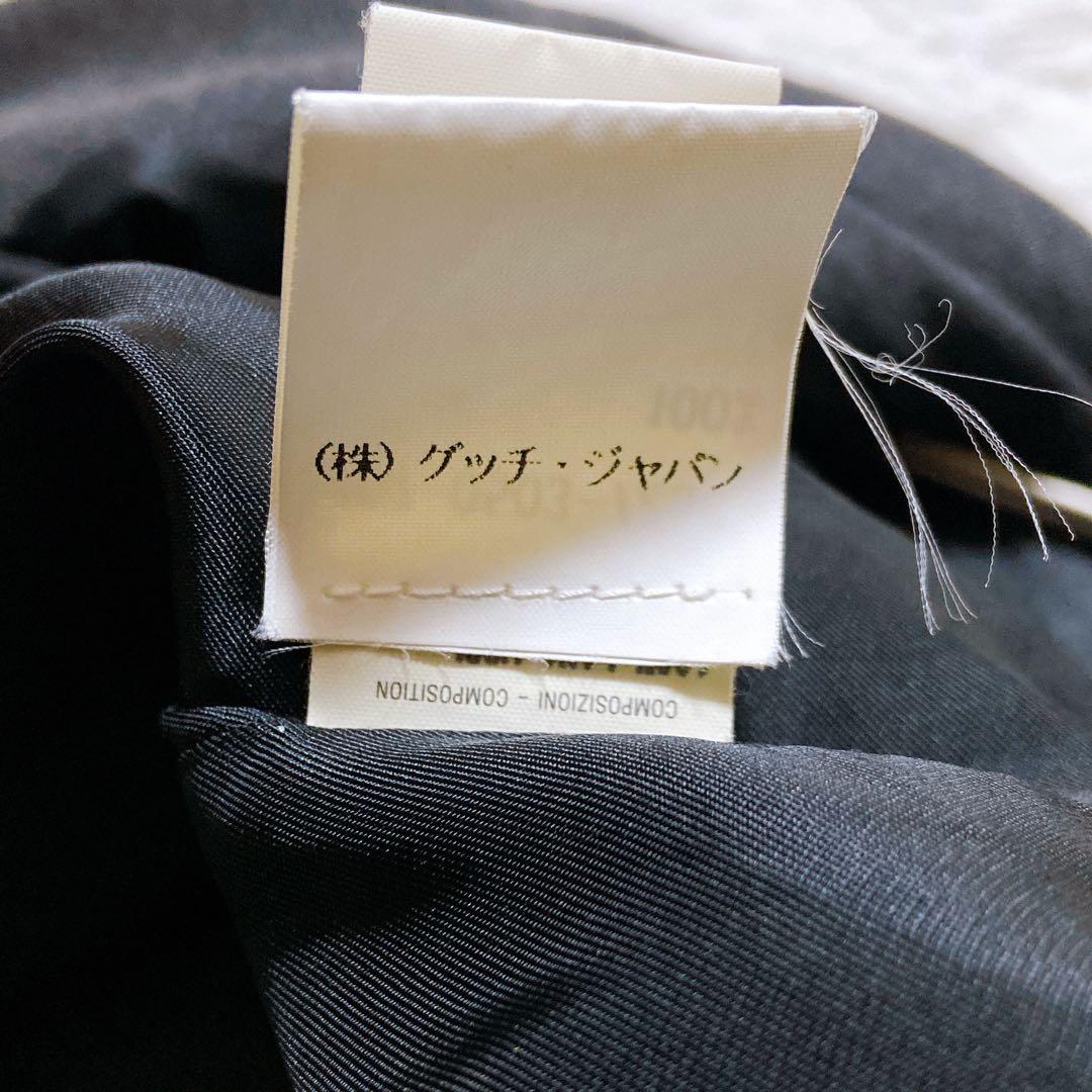 良品☆グッチ　ウールコート　ジャケット　ダブルブレスト　チェーン　ペプラム　42