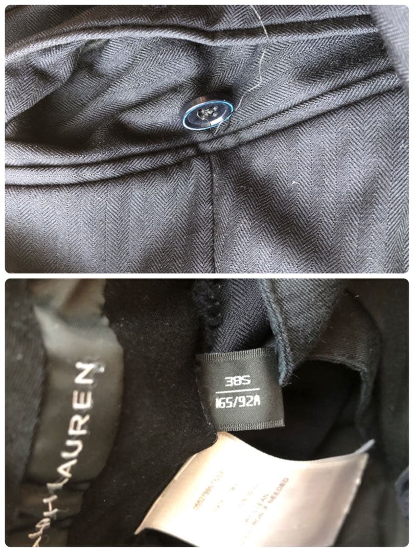 ラルフローレン　スーツ　メンズスーツ　スーツセットアップ　ブラック　38