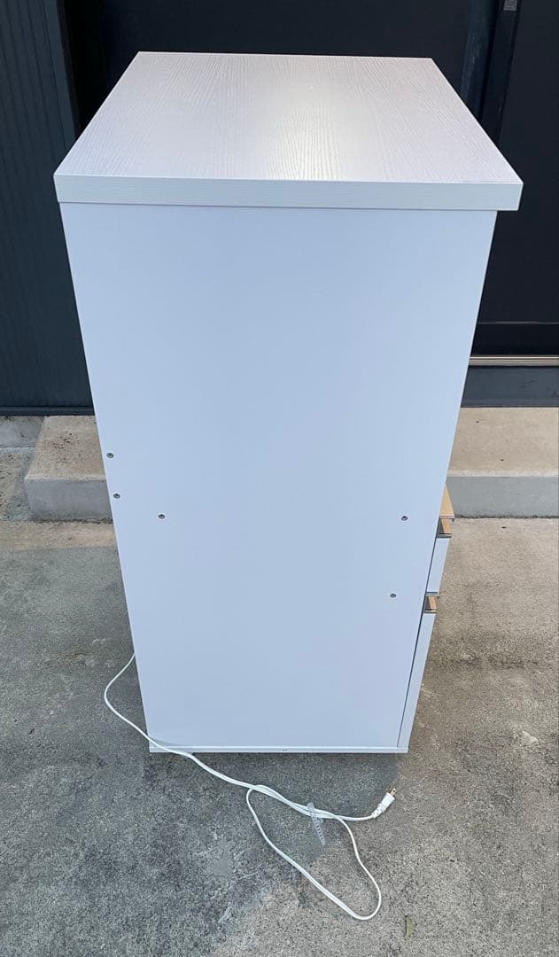 DORIS キッチンラック レンジ台 幅60 キャスター・コンセント付 組立式