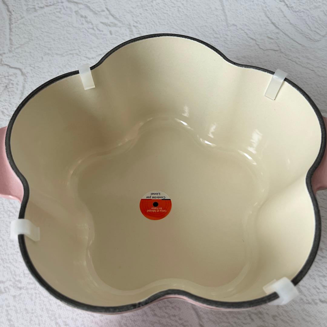 【新品未使用】ルクルーゼ ココット・フルール シュガーピンク 20㎝