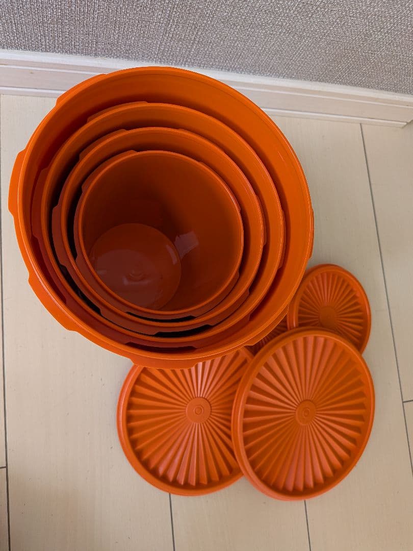 未使用【タッパーウェア】ヴィンテージ マキシデコレーター レトロ4点セット