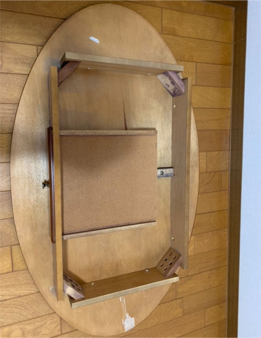 楕円形　猫脚　ローテーブル　センターテーブル　アンティーク風　猫足