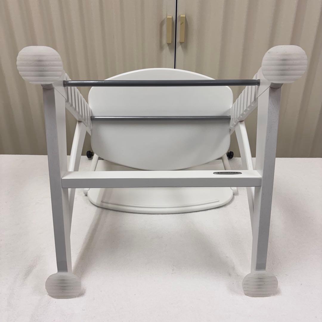 除菌清掃済☆美品☆　大和屋　すくすくチェアイーエヌ　テ―ブル＆ガード付　ホワイト