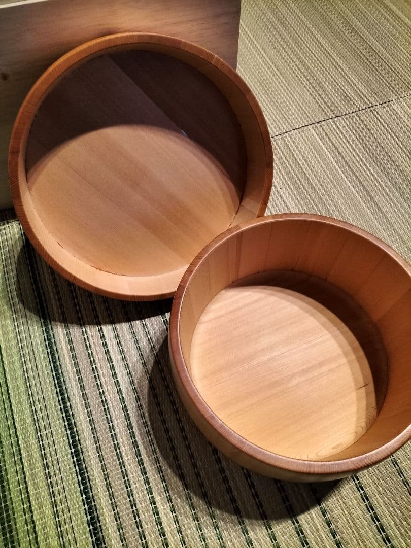 国産さわら使用、木製おひつ、お櫃　5合サイズ