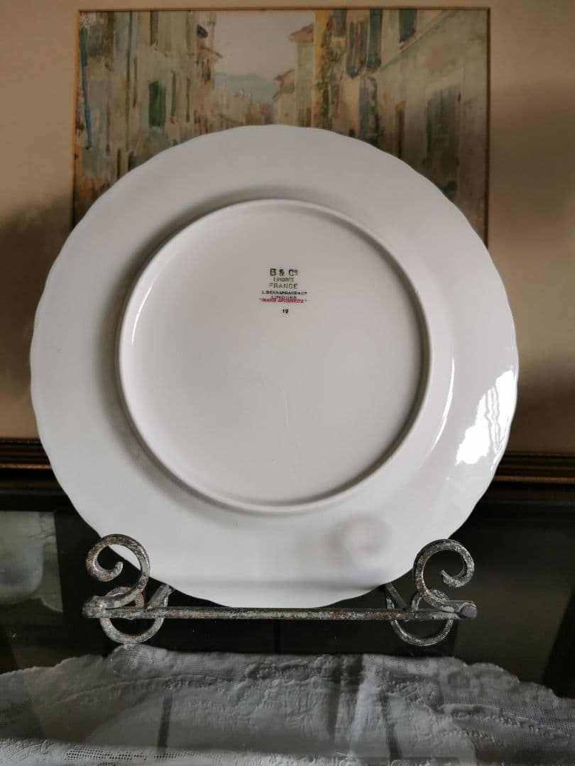 最終1枚☘ヴィンテージ リモージュ ベルナルド トワルドジュイ柄ウェーブφ25㎝