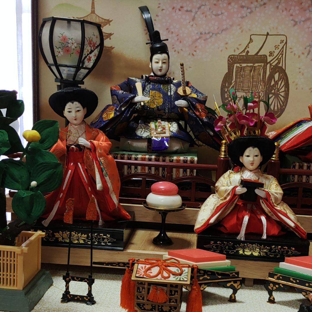 昭和レトロ　雛人形三段飾り