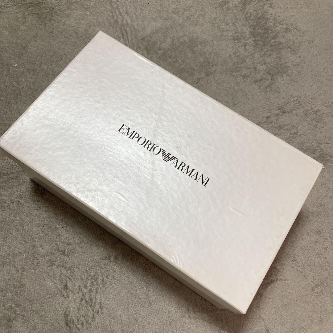 【新品】エンポリオアルマーニ レザー ビジネスシューズ 9 BK ウィングチップ