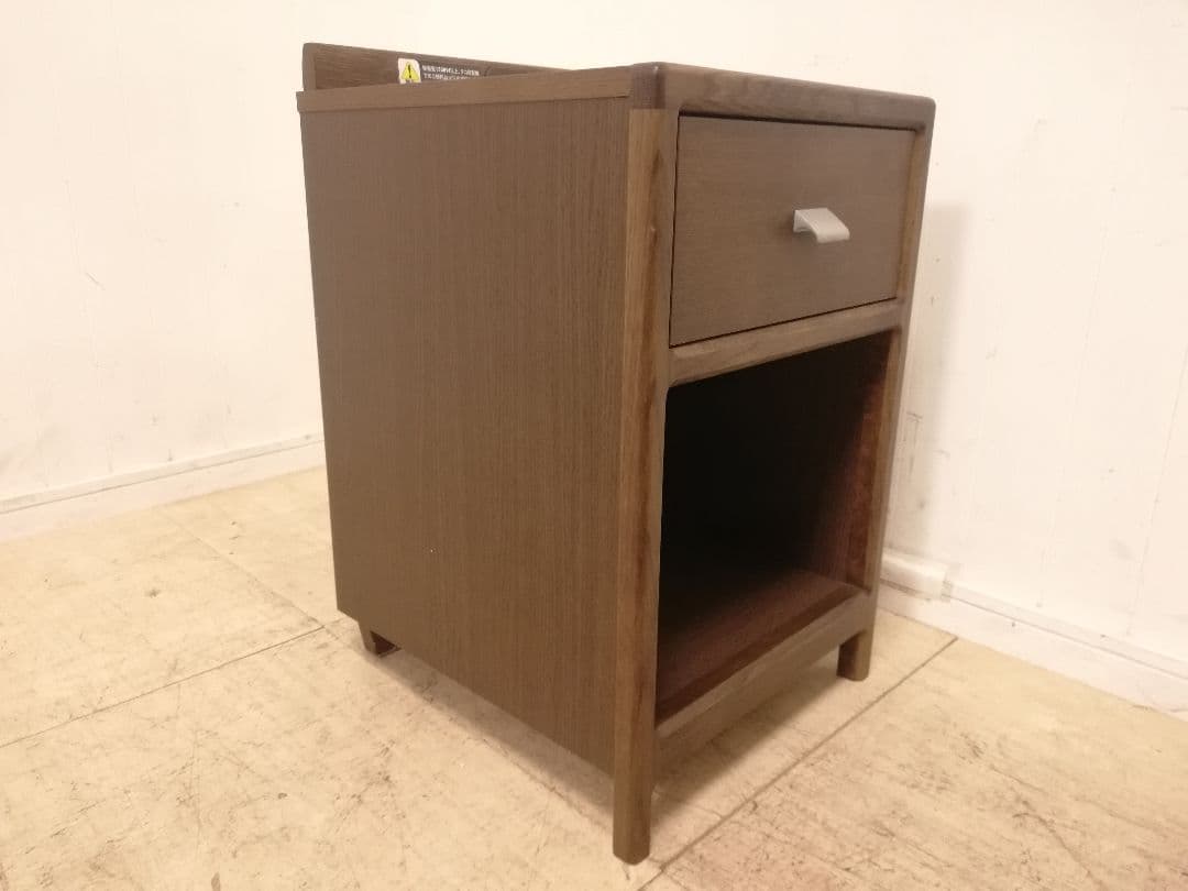 美品 カリモク家具 モダン ナイトテーブル モカブラウン AU8450