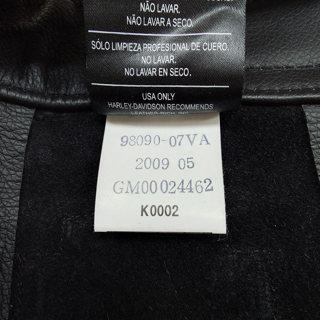 【美品】HARLEY DAVIDSON 牛革 ブラック レザーチャップス S 黒