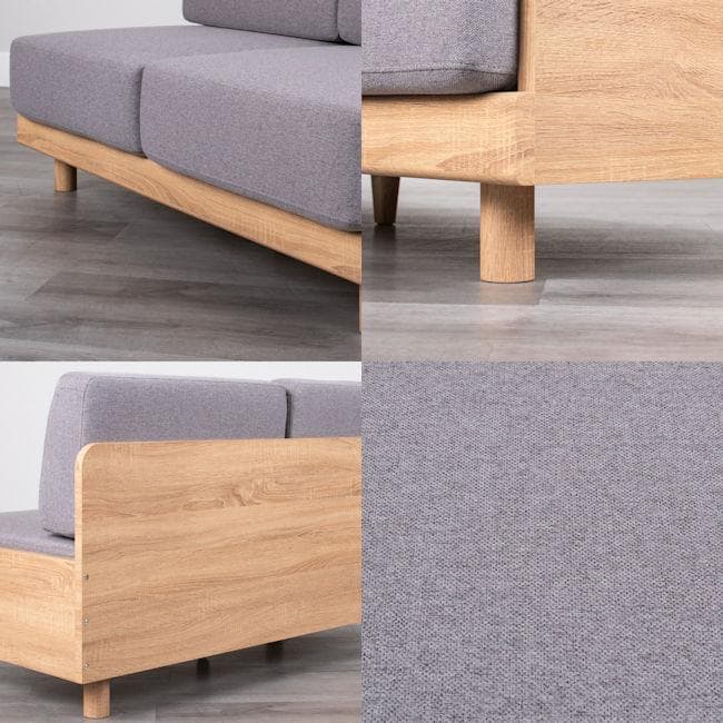 北欧風アームレス２人掛けソファ 幅140cm ラブソファ コンパクト（1266）