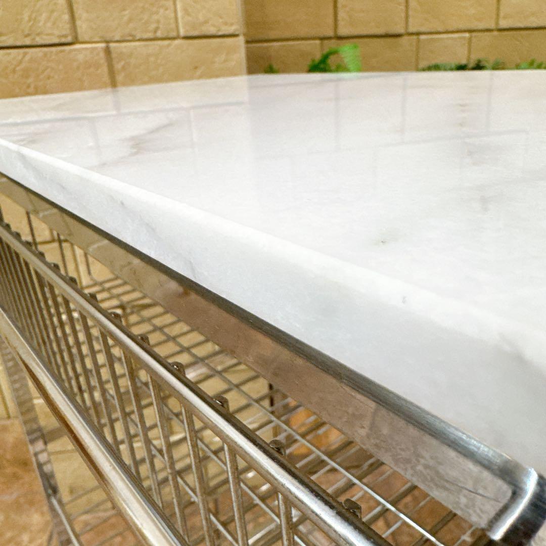 アスプルンド マーブルトップトローリーL 天然大理石 キッチンワゴン