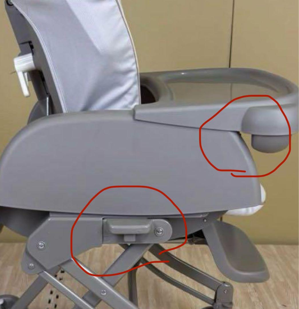 アップリカ　ハイローベッド＆チェア　ユラリズム　グレー