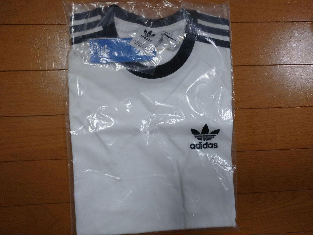 アディダス ロンT Mサイズ 長袖 Tシャツ スリーストライプス 白