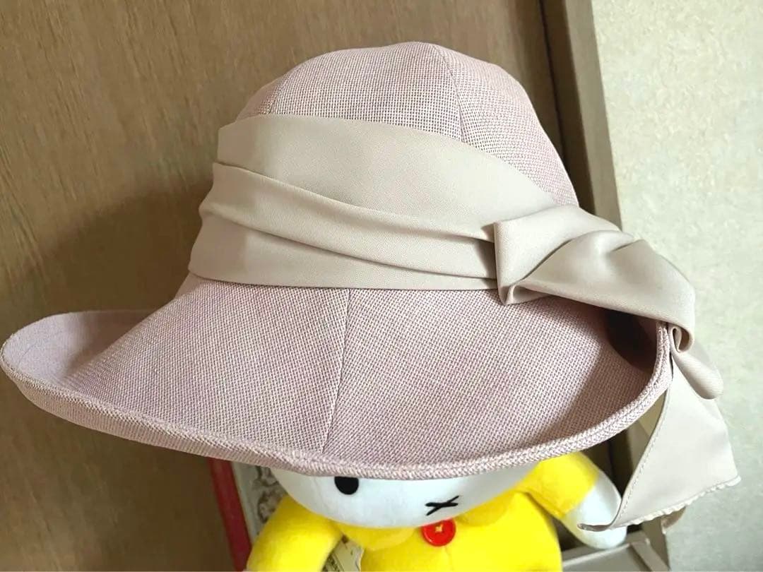 カシラ 帽子　夏　ピンク　リボン　未使用品