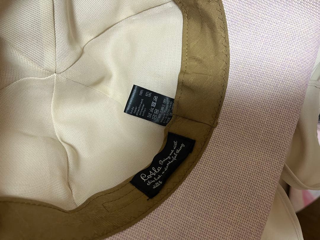 カシラ 帽子　夏　ピンク　リボン　未使用品