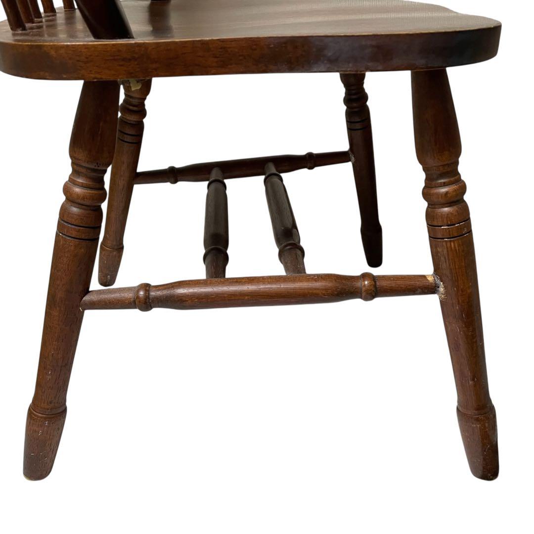 マレーシア製　ウィンザーチェア　ボウバックチェア　ダイニングチェア　木製　椅子