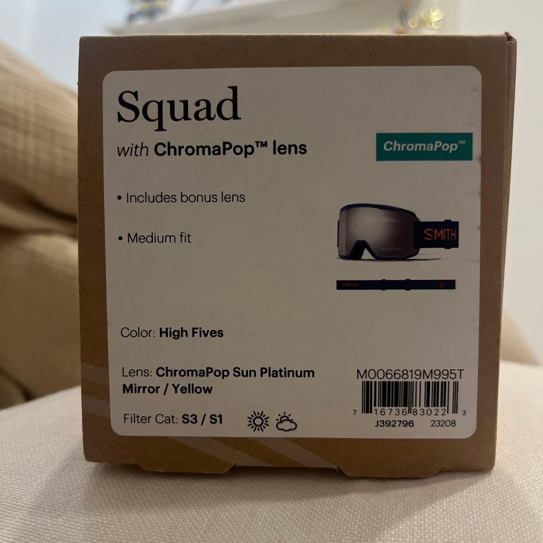 レンズ2枚SMITH squad 調光 ChromaPOP high five
