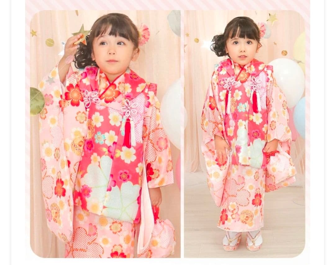七五三 女の子 3歳 被布9点セット 着物