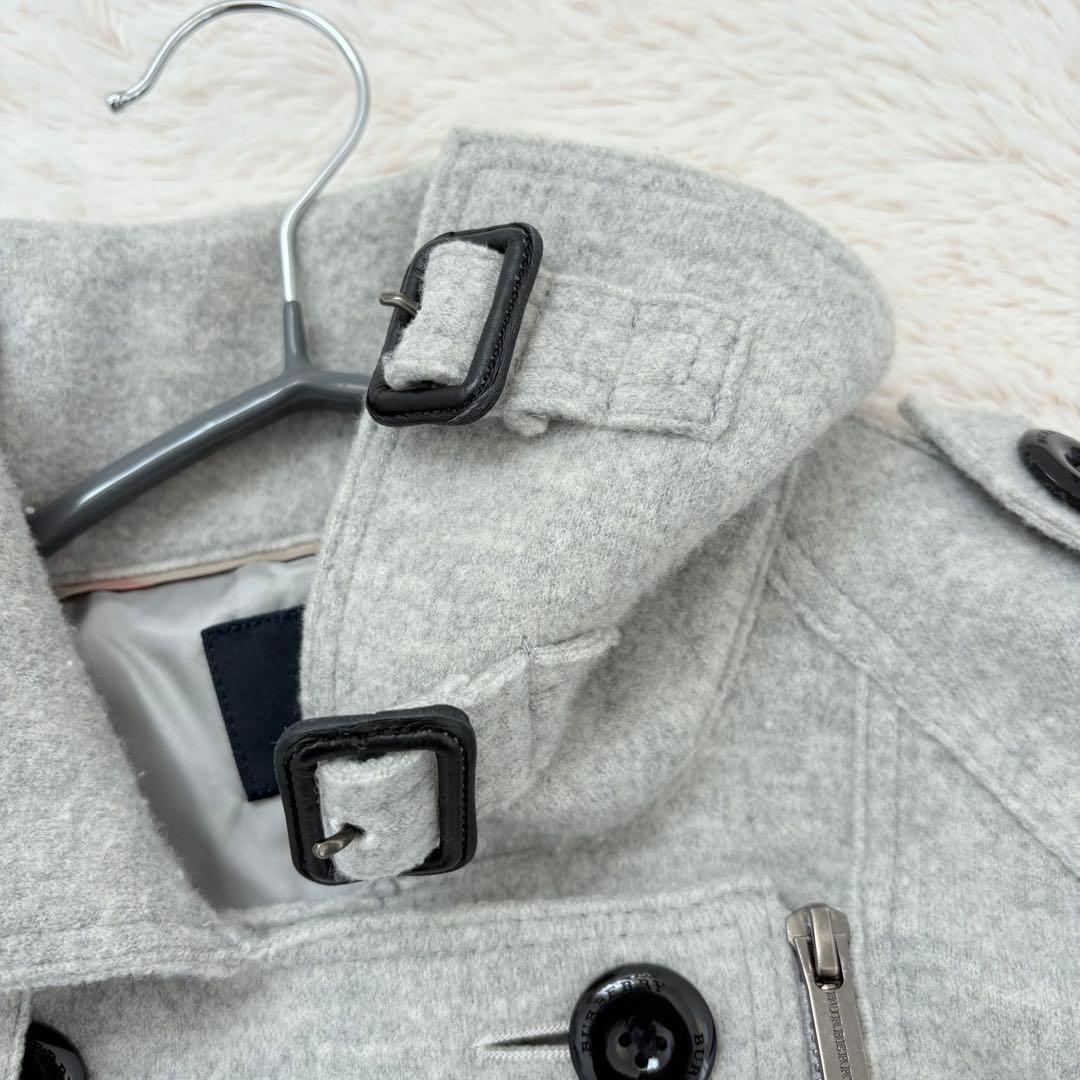 美品✨バーバリーロンドン　ケープコート　ポンチョ　ウール　Aライン　フリー