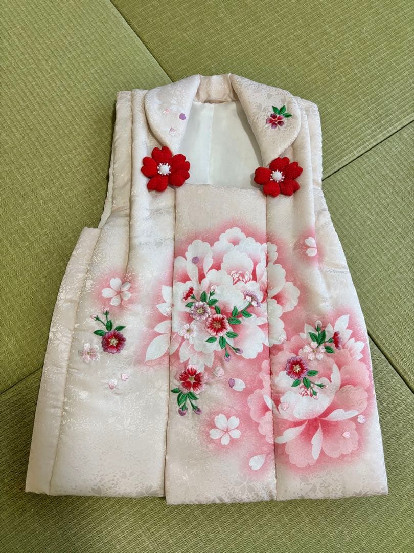 マユミブランド 3歳 七五三 赤 着物 フルセット