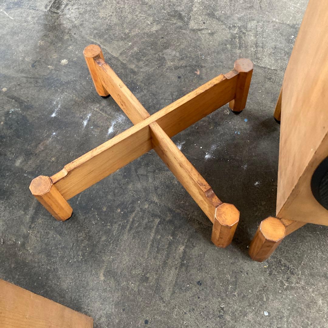 引き取り限定 天然木 十字台付き Victor SX-3 木製スピーカー