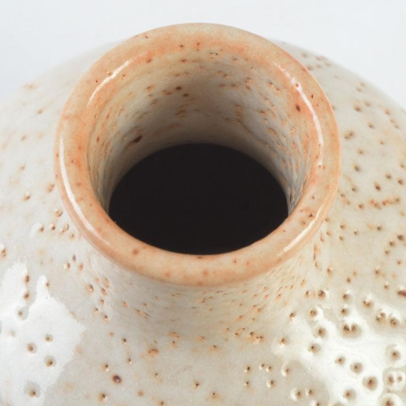 北大路魯山人作　志野焼　徳利　酒器　竹腰長生極め箱　V　9610