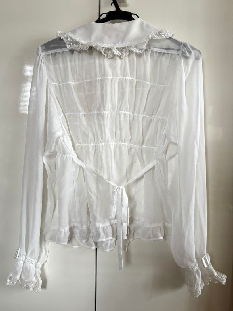 BABY レースフリルジャンパースカート+ブラウス+ヘッドドレス　パニエ付き