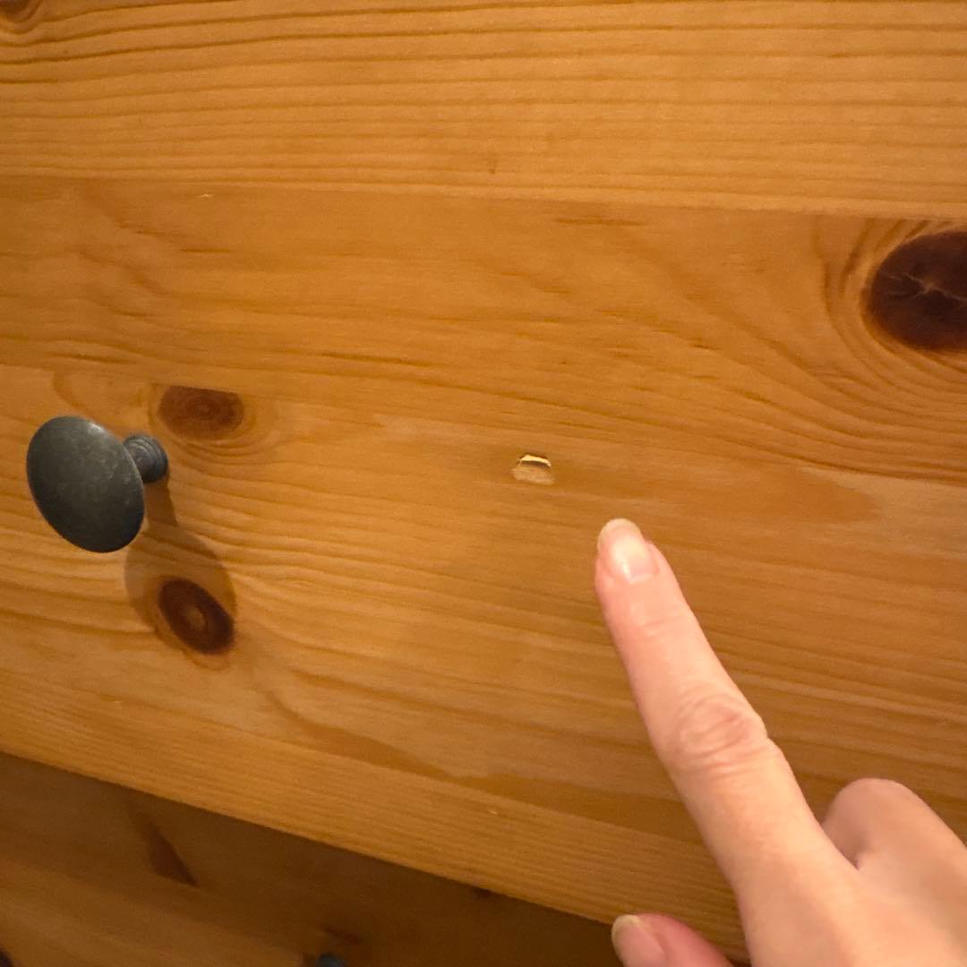 ナチュラルウッド 食器棚 引き出し付き