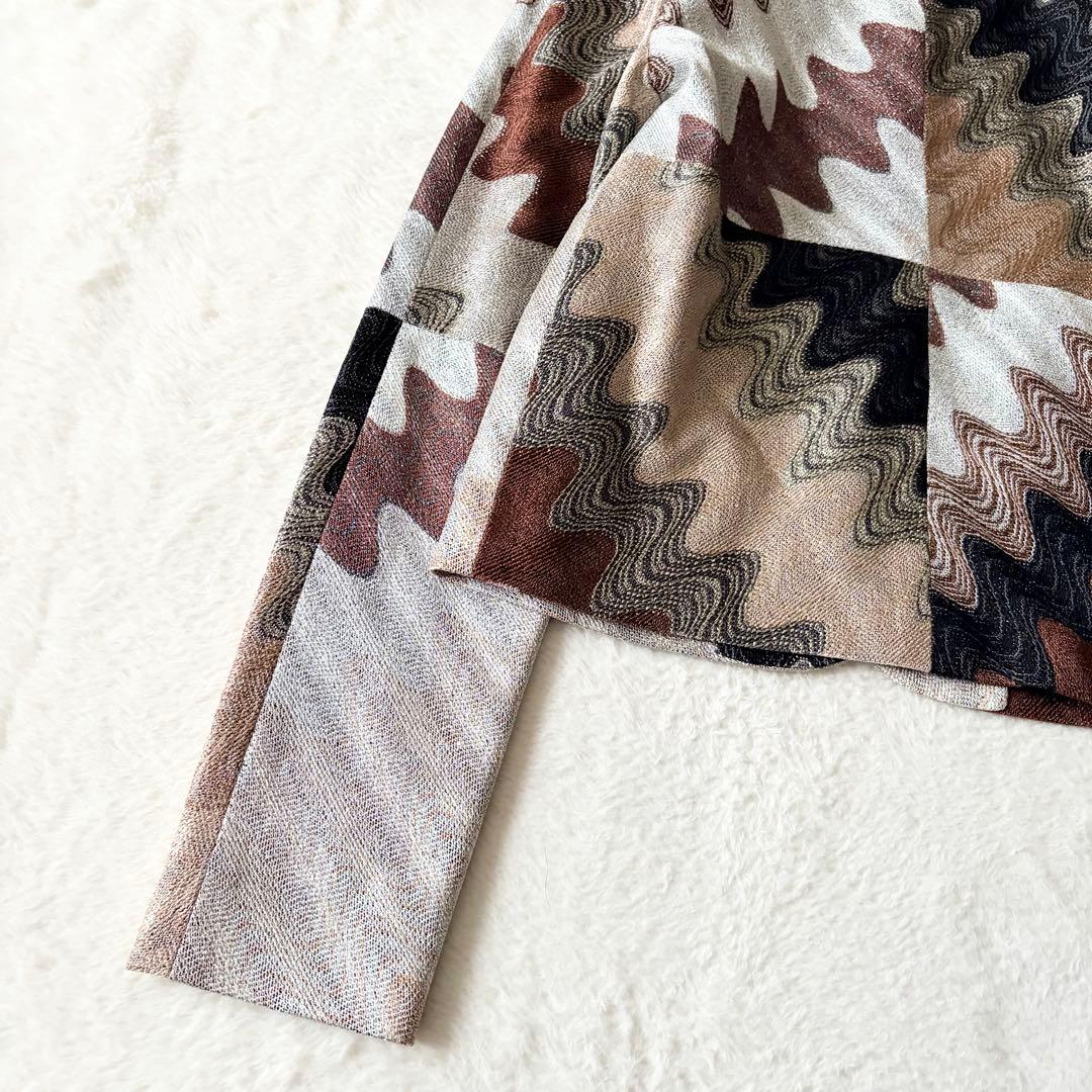 6174 美品✨ ミッソーニ テーラードジャケット 総柄 マルチカラー イタリア