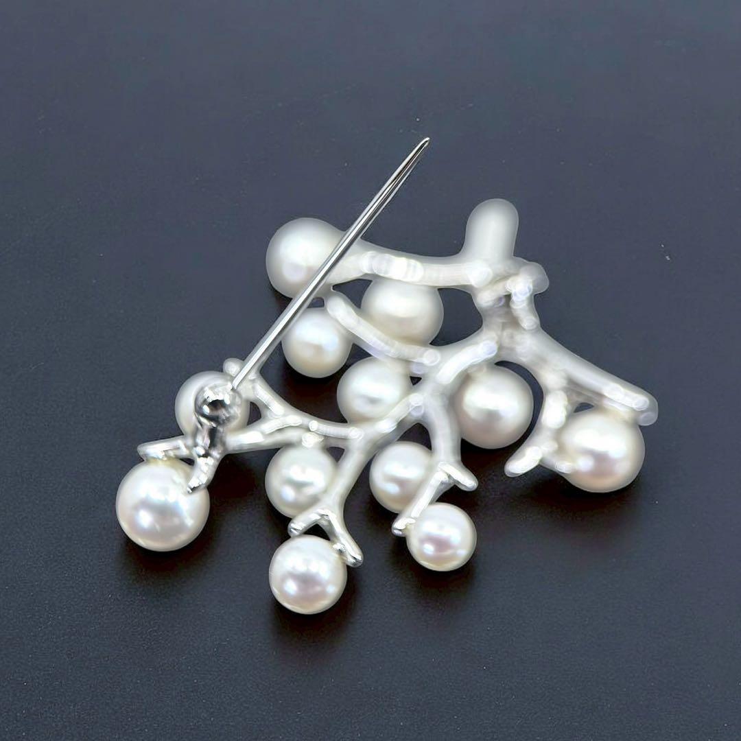 【新品同様】ミキモト 幸福の木　アコヤ　本真珠　パール　ブローチ　コサージュ