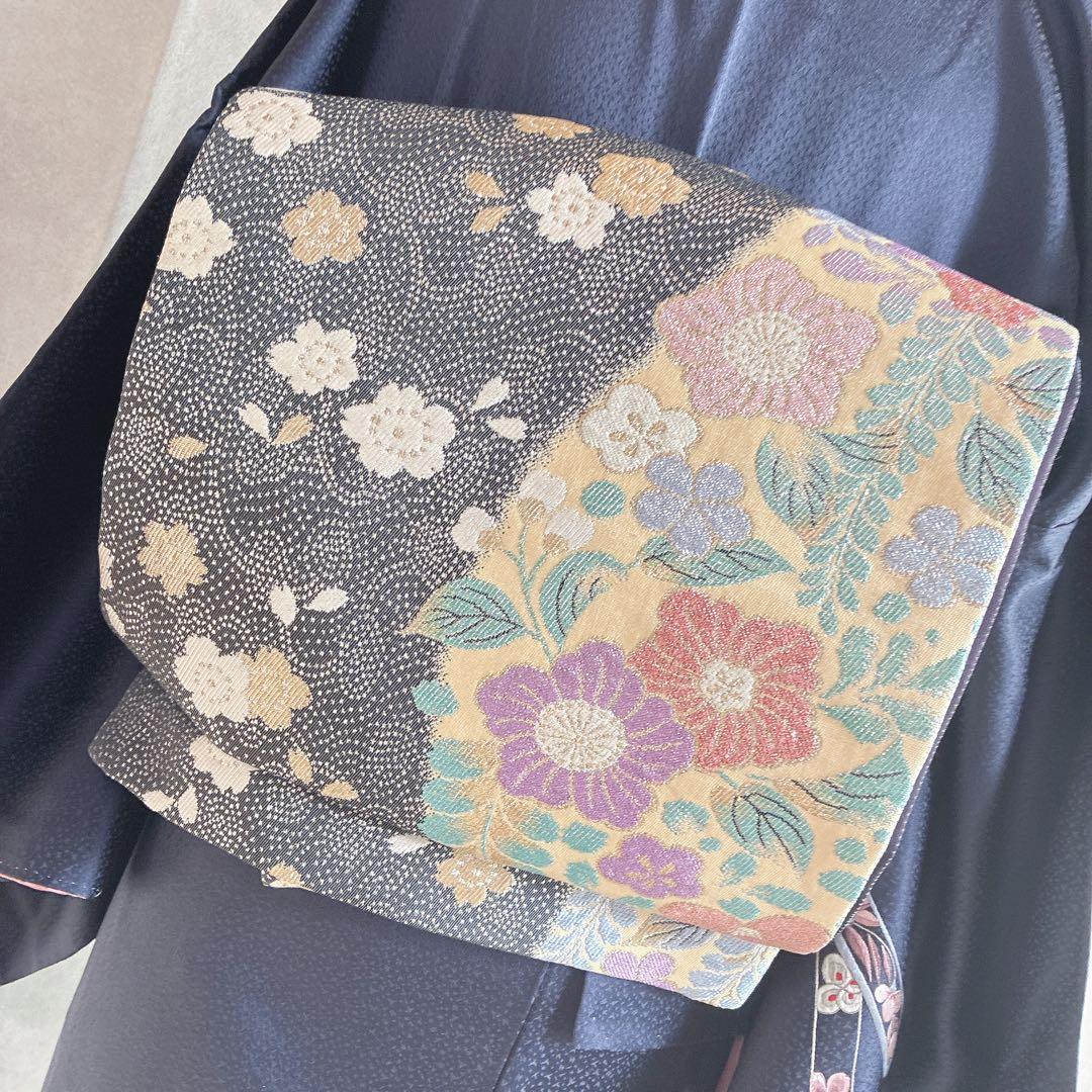 付け下げ　フルセット　着物　トールサイズ　Lサイズ　正絹　訪問着　手刺繍　N3