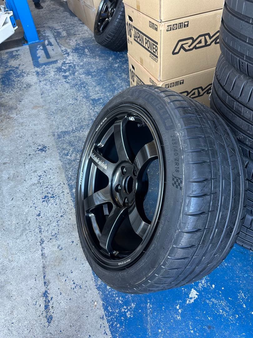 RAYS TE37 SAGA S-plus タイヤ付18インチ9.5Jプラス35