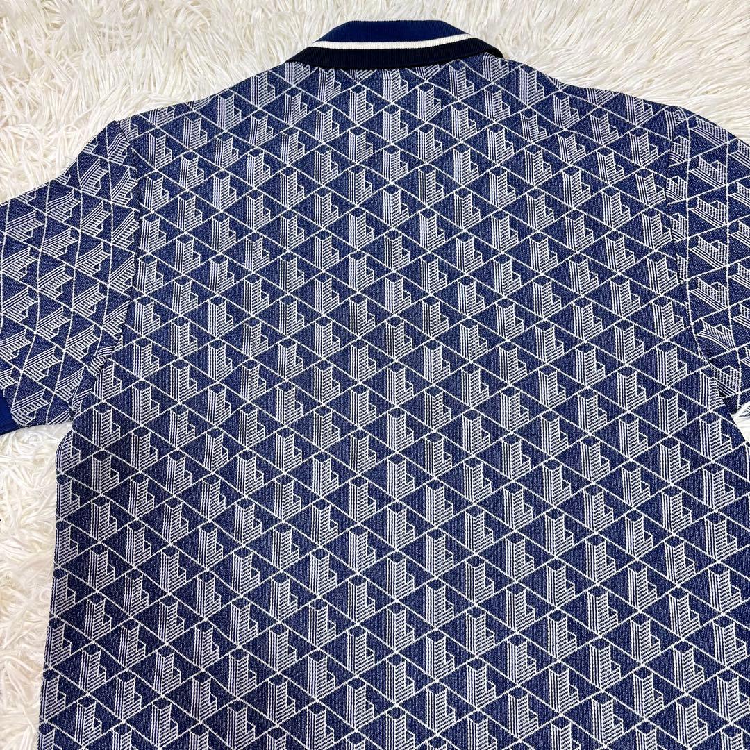 美品 LACOSTE ラコステ モノグラム 半袖ポロシャツ Mサイズ相当