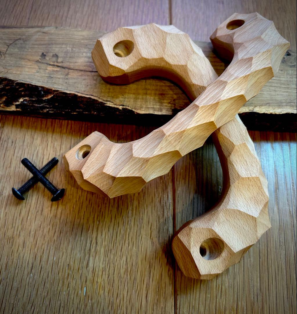 2個セット　アシストグリップ　22本目！！名栗加工　超絶極上激渋品　ハイエース