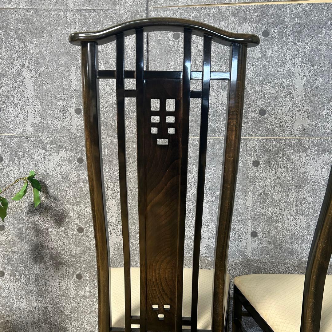 ꧁GIORGETTI ジョルジェッティ꧂ハイバックダイニングチェア3脚 食卓椅子