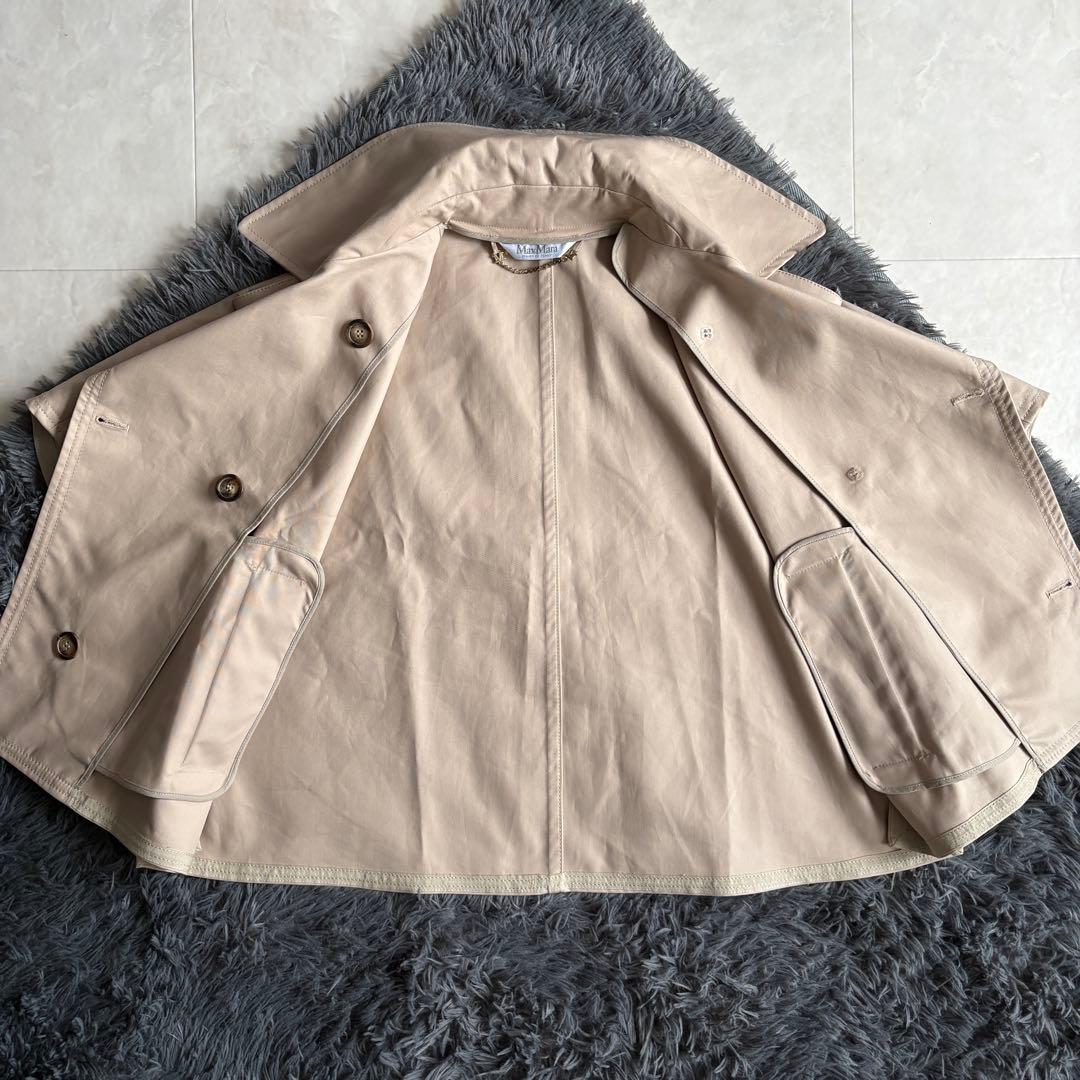 美品✨ MaxMara DRAVA トレンチケープ サンド UNICA 革ベルト