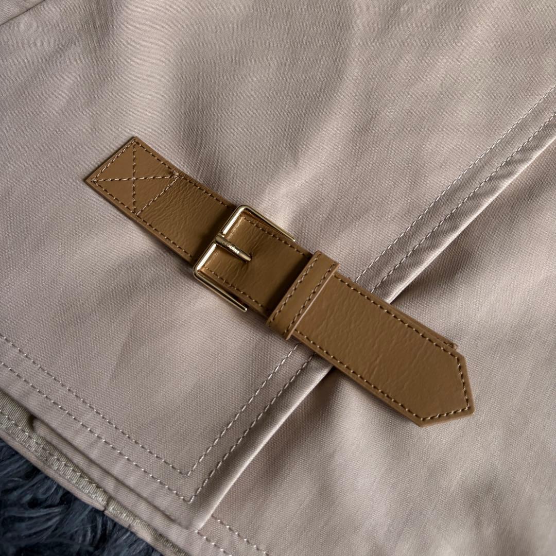 美品✨ MaxMara DRAVA トレンチケープ サンド UNICA 革ベルト