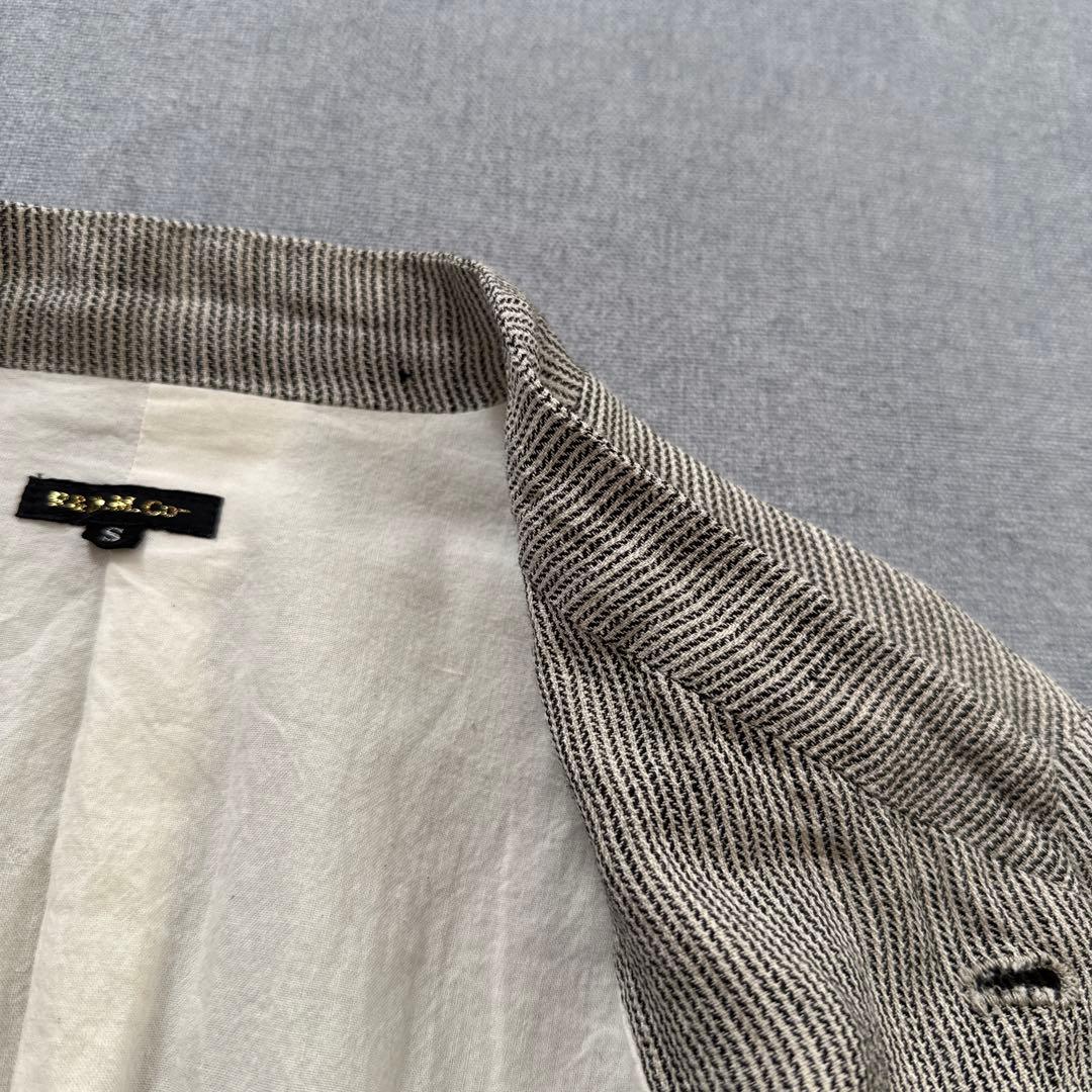 R&D.M.Co- ヘリンボーンスタンドカラージャケット