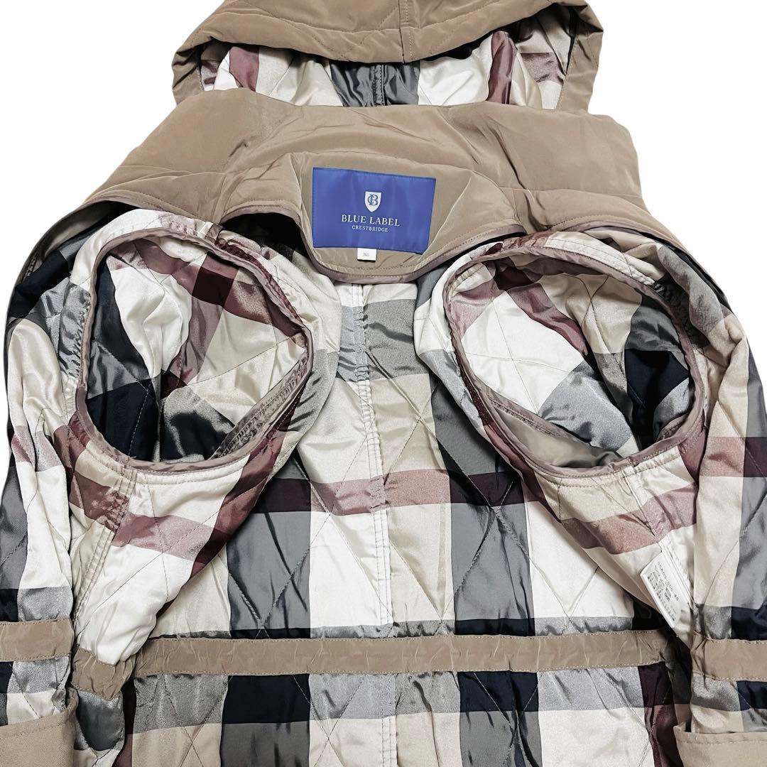 美品✨　ブルーレーベルクレストブリッジ ソフトデシンキルトコート　モッズコート
