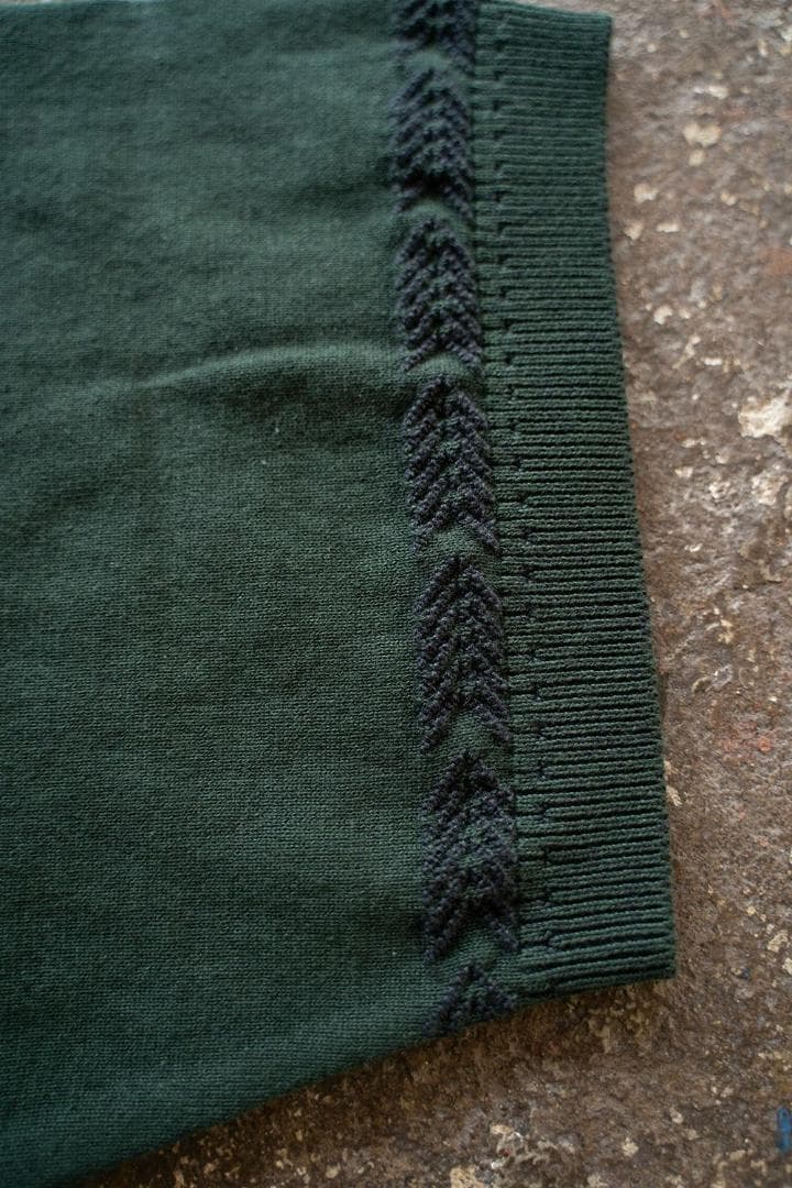 24SS美品 YASHIKI HazakuraKnitポロシャツ グリーン1