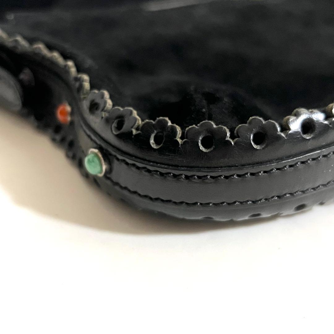 VALENTINO GARAVANI ショルダーバッグ 花柄刺繍 ブラック 袋付