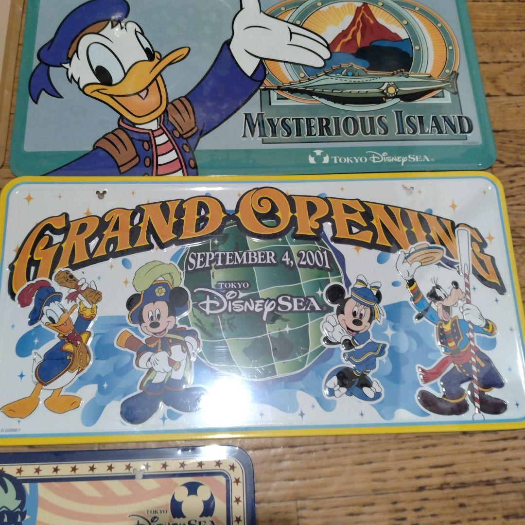 ♡東京ディズニーシー ☆ブリキ看板☆プレート5枚セット1♡レア品