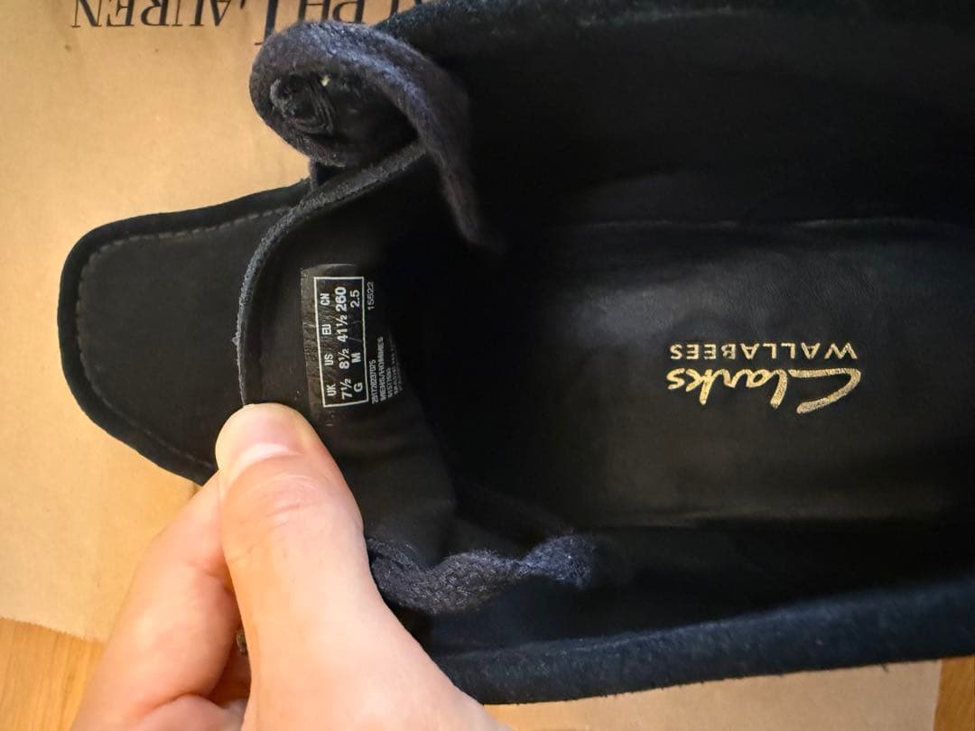 Clarks クラークス ワラビー スエード 26cm ブラック