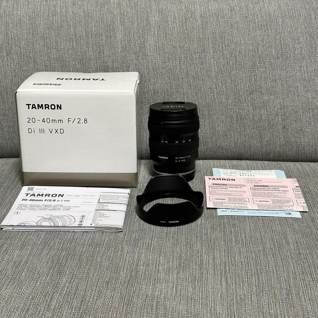【タイムセール】カメラレンズ 箱付き TAMRON 20-40mm F/2.8
