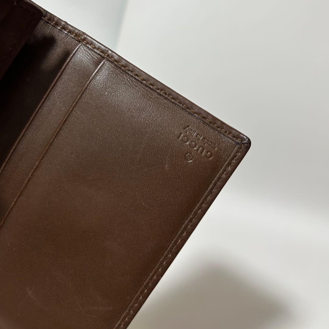 美品 GUCCI グッチ GG柄 キャンバス レザー カードケース 名刺入れ