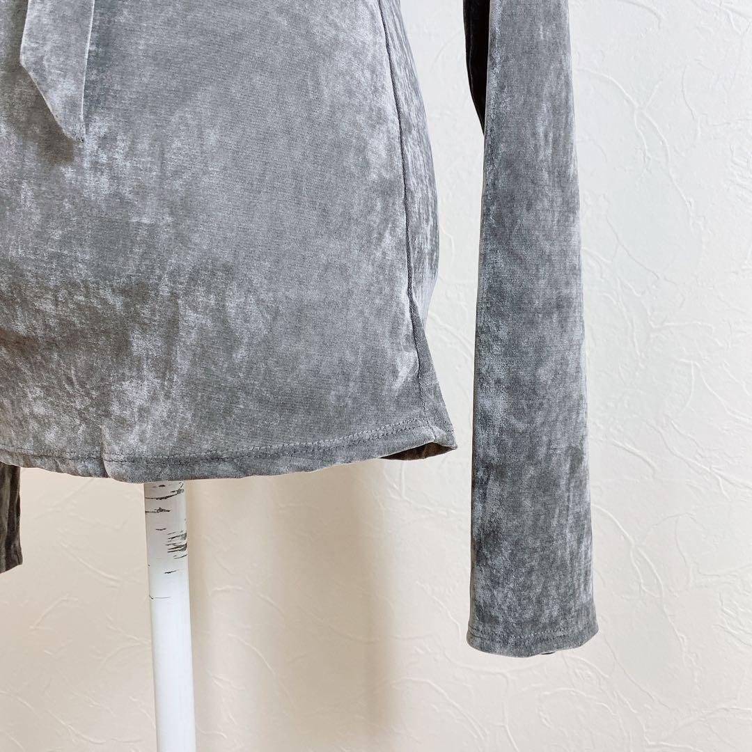 美品 CONSISTER VELOUR TIE TOP ベロアトップス タイ付き