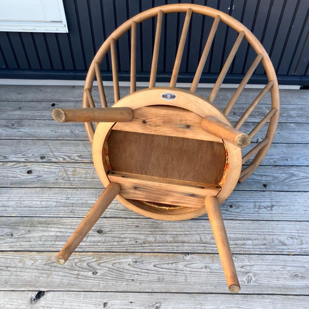 ① 北欧レトロ 秋田木工 ベントウッドラウンジチェア 木製椅子 ダイニングチェア